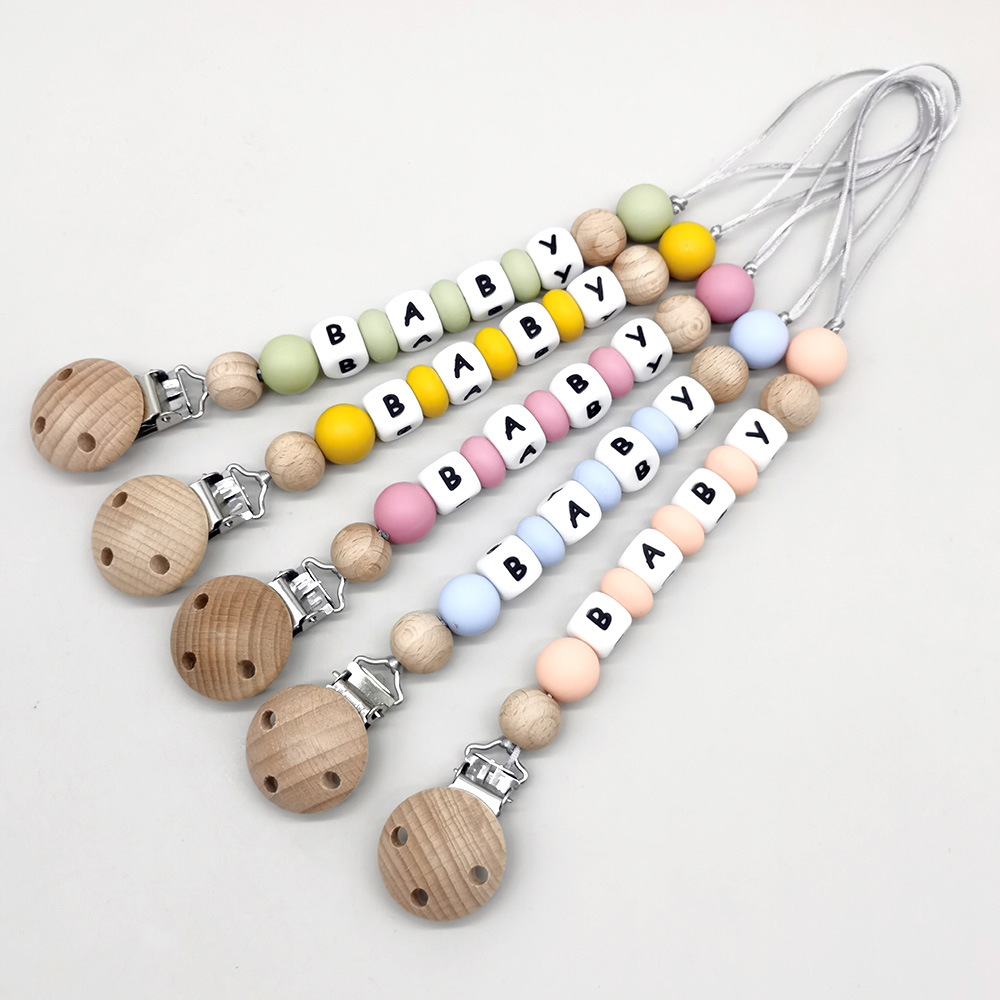 Baby Pacifier Clip - Penjepit Empeng Rantai Silikon Custom Name,