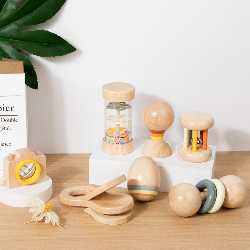 Baby Rattle Toy Set - Mainan Kayu Montessori 7 Buah Set