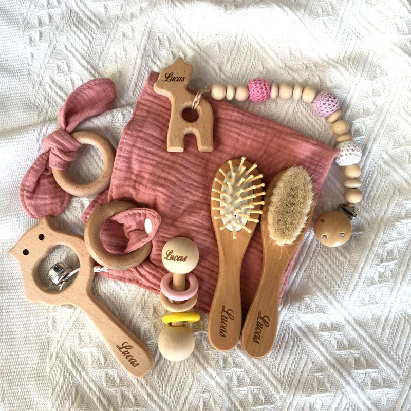 Baby Rattle Toy Set - Set Mainan Mandi Nama Unik Gelang