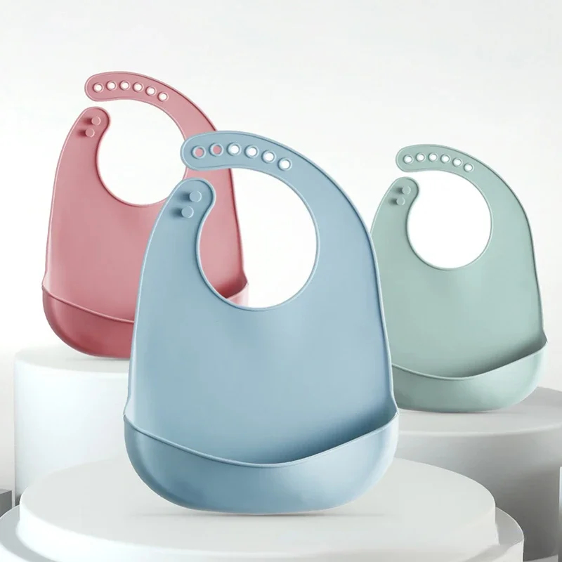 1-3 Buah Bib Bayi Dapat Disesu - Silicone Baby Bibs ulasan dan harga