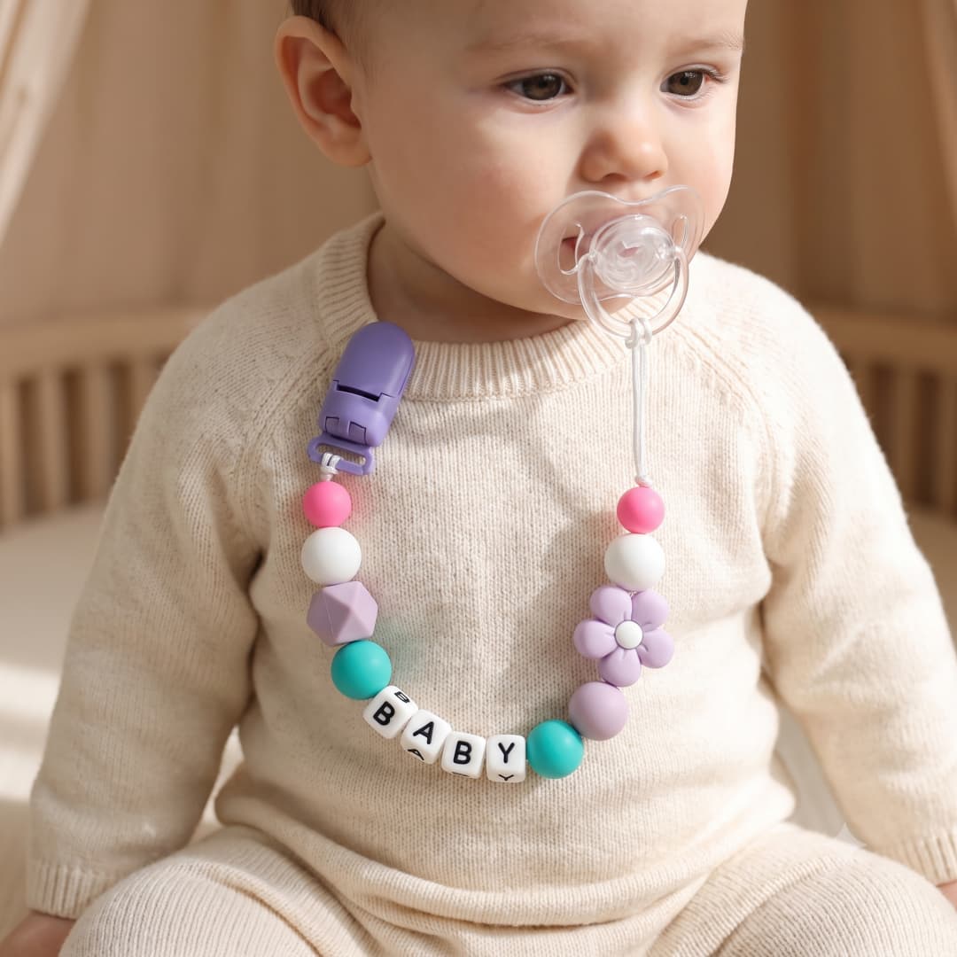 Klip Dot Bayi Personalisasi Na - Baby Pacifier Clip ulasan dan harga