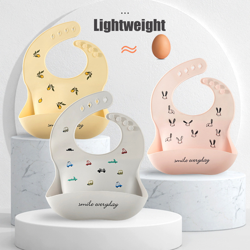 Celemek bayi silikon 4 kecepat - Silicone Baby Bibs ulasan dan harga
