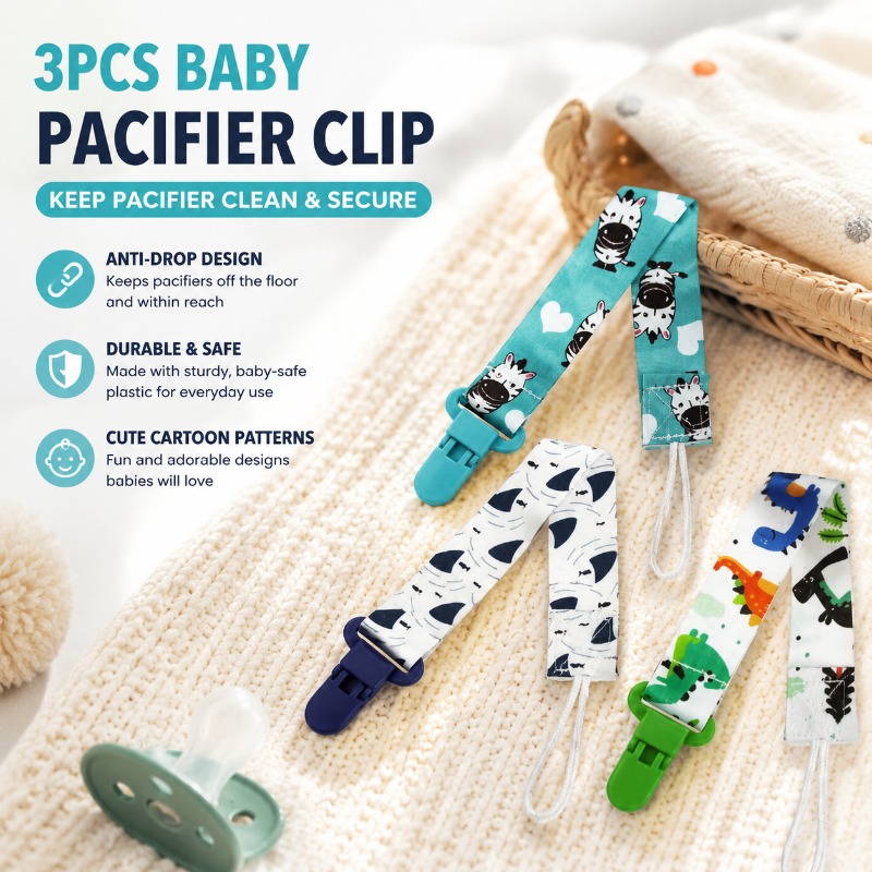 3 Buah Klip Dot Bayi dengan Po - Baby Pacifier Clip ulasan dan harga