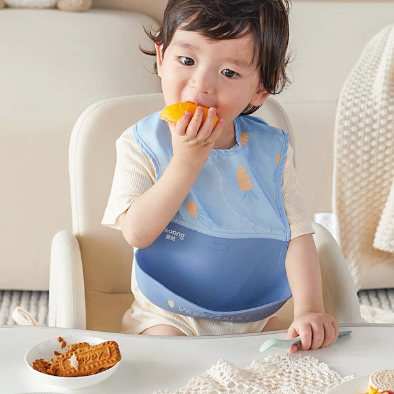 Celemek Bayi Tahan Air Anak-an - Silicone Baby Bibs ulasan dan harga