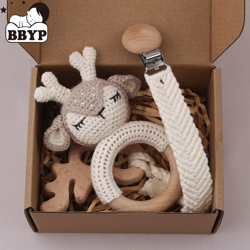 Mainan Gigitan Bayi Rajutan Be - Baby Rattle Toy Set ulasan dan harga