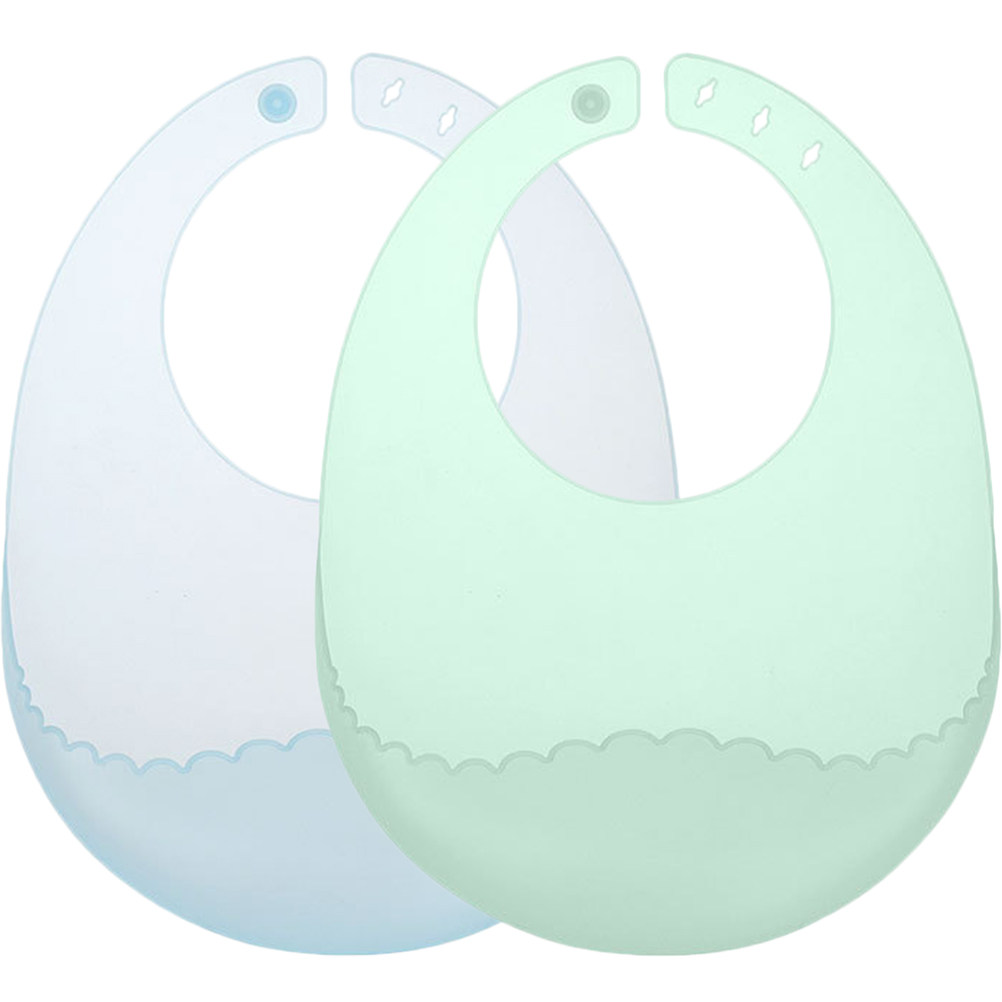 2Pcs Celemek Silikon untuk Bay - Silicone Baby Bibs ulasan dan harga