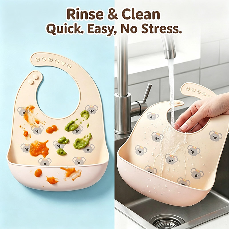 Bib Makan Bayi Silikon Tahan A - Silicone Baby Bibs ulasan dan harga