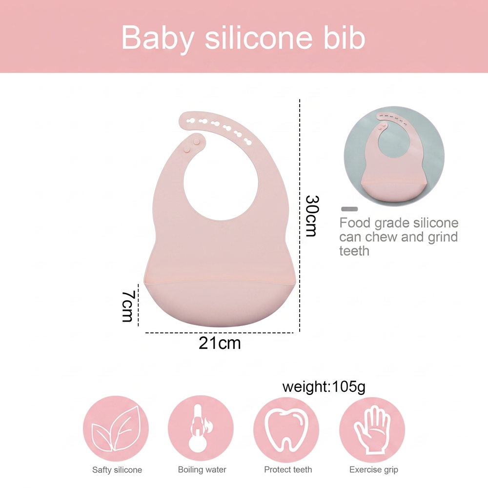 Bib Bayi untuk Waktu Makan, Bi - Silicone Baby Bibs ulasan dan harga